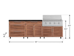NewAge Outdoor Kitchens Stainless Steel 5-Piece Cabinet Set with Casters and 3 Drawer, Bar, Grill Cabinet, Performance Grill, Countertop-72593-Garage Giant 
