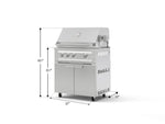 NewAge Outdoor Kitchens Stainless Steel 2-Piece Cabinet set with Casters Grill Cabinet and Platinum Grill-72951-Garage Giant 