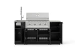 NewAge Outdoor Kitchens Outdoor Grill Island Stainless-Steel 5-Piece Cabinet Set with Sink, 1 Door, Grill Cabinet, Performance Grill and Stainless Steel Countertop - (Liquid Propane) 