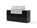 NewAge Outdoor Kitchens Outdoor Grill Island Aluminum 6-Piece Cabinet Set with 1 Door, 3 Drawer, Grill Cabinet, Performance Grill and Countertops - (Natural Gas) | Garage Giant 