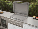 NewAge Outdoor Kitchens Stainless Steel Louvered Doors 5-Piece Cabinet Set with Sink, Bar, Grill Cabinet, Platinum Griddle and Countertop-74961-Garage Giant 
