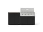 NewAge Outdoor Kitchens Stainless-Steel 4-Piece Cabinet Set with Base, Grill Cabinet, Performance Grill, and Countertop-73497-Garage Giant 
