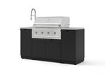 NewAge Outdoor Kitchens Outdoor Grill Island Stainless-Steel 5-Piece Cabinet Set with Sink, 1 Door, Grill Cabinet, Performance Grill and Stainless Steel Countertop | 78897 