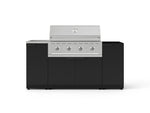 NewAge Outdoor Kitchens Outdoor Grill Island Stainless-Steel 5-Piece Cabinet Set with Sink, 1 Door, Grill Cabinet, Performance Grill and Stainless Steel Countertop - (Liquid Propane) 