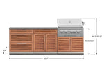 NewAge Outdoor Kitchens Stainless-Steel 5-Piece Cabinet Set with 3 Drawer, 2-Door with Drawer, Grill Cabinet, Platinum Grill and Countertop-71347-Garage Giant 