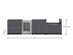NewAge Outdoor Kitchens Aluminum 4-Piece Cabinet Set with 3-Drawer, Bar, Grill Cabinet and Fridge-66550-Garage Giant 