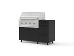 NewAge Outdoor Kitchens Outdoor Grill Island Stainless-Steel 4-Piece Cabinet Set with Casters and 3-Drawer, Grill Cabinet, Performance Grill and Dekton in Sirius Countertop - (Liquid Propane) | Garage Giant 