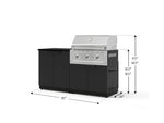 NewAge Outdoor Kitchens Stainless-Steel 4-Piece Cabinet Set with Base, Grill Cabinet, Performance Grill, and Countertop-73459-Garage Giant 