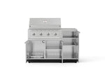 NewAge Outdoor Kitchens Outdoor Grill Island Stainless-Steel 4-Piece Cabinet Set with 1 Door, Grill Cabinet, Performance Grill and Countertop 