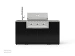 NewAge Outdoor Kitchens Outdoor Grill Island Aluminum 5-Piece Cabinet Set with Sink, 1 Door, Grill Cabinet, Performance Grill and Stainless Steel Countertop-70875-Garage Giant 