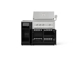 NewAge Outdoor Kitchens Outdoor Grill Island Aluminum 3-Piece Cabinet Set with Sink, Grill Cabinet, and Platinum Grill 