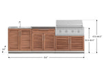 NewAge Outdoor Kitchens Stainless-Steel 5-Piece Cabinet Set with Sink, 2-Door with Drawer, Grill Cabinet, Performance Grill, and Countertop-71603-Garage Giant 