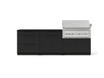 NewAge Outdoor Kitchens Stainless-Steel 5-Piece Cabinet Set with with 3-Drawer, Bar, Grill Cabinet, Platinum Grill and Countertop-73323-Garage Giant 