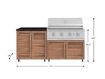 NewAge Outdoor Kitchens Stainless Steel 4-Piece Cabinet Set with Caster and 2 Door, Grill Cabinet, Performance Grill, Countertop-72467-Garage Giant 