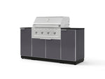 NewAge Outdoor Kitchens Outdoor Grill Island Aluminum 6-Piece Cabinet Set with 1 Door, Grill Cabinet, Performance Grill and Countertops - (Liquid Propane) | Garage Giant 