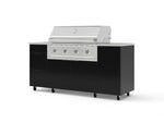 NewAge Outdoor Kitchens Outdoor Grill Island Aluminum 6-Piece Cabinet Set with Casters 1 Door, 3 Drawer, Grill Cabinet, Performance Grill, Countertops | 74238 
