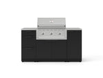 NewAge Outdoor Kitchens Outdoor Grill Island Stainless-Steel 6-Piece Cabinet Set with 1 Door, 3 Drawer, Grill Cabinet, Performance Grill and Countertops 