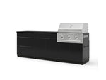 NewAge Outdoor Kitchens Aluminum 5-Piece Cabinet Set With 3 Drawer, Bar, Grill Cabinet, Performance Grill and Countertop-73303-Garage Giant 