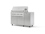 NewAge Outdoor Kitchens Outdoor Grill Island Stainless-Steel 4-Piece Cabinet Set with Casters and 1 Door, Grill Cabinet, Platinum Grill, Countertop-74829-Garage Giant 