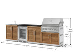 NewAge Outdoor Kitchens Stainless Steel 6-Piece Cabinet Set with Sink, Bar, Grill Cabinet, Platinum Grill, Countertop and Fridge-72037-Garage Giant 