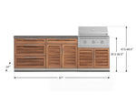NewAge Outdoor Kitchens Stainless-Steel 5-Piece Cabinet Set with 3-Drawer, Bar, Grill Cabinet, Performance Grill and Countertop-71216-Garage Giant 