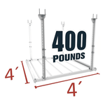Ceiling Sam 4 x 4 ft. Heavy-Duty Pro Overhead Storage Rack-CS-4X4-HDP-Garage Giant 