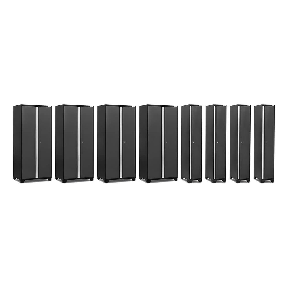 NewAge Garage Cabinets PRO Series Grey 4 x Multi-Use Lockers and 4 x Sports Lockers Set-4 x 52005 + 4 x 52006-Garage Giant