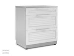 NewAge Outdoor Kitchens Stainless Steel 3-Drawer Cabinet-70407-Garage Giant 