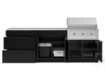 NewAge Outdoor Kitchens Aluminum 5-Piece Cabinet Set With 3 Drawer, Bar, Grill Cabinet, Performance Grill and Countertop-67433-Garage Giant 