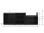 NewAge Outdoor Kitchens Aluminum 3-Piece Cabinet Set with Bar, Grill and Sink Cabinet-67478-Garage Giant 