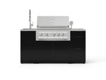 NewAge Outdoor Kitchens Outdoor Grill Island Aluminum 5-Piece Cabinet Set with Sink, 3 Drawer, Grill Cabinet, Platinum Grill and Stainless Steel Countertop 