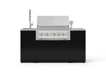 NewAge Outdoor Kitchens Outdoor Grill Island Aluminum 5-Piece Cabinet Set with Sink, 1 Door, Grill Cabinet, Platinum Grill and Stainless Steel Countertop 
