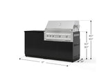 NewAge Outdoor Kitchens Aluminum 4-Piece Cabinet Set with Base, Grill Cabinet, Platinum Grill, and Countertop-73452-Garage Giant 