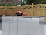 NewAge Outdoor Kitchens Stainless Steel 5-Piece Cabinet Set With Casters and 3 Drawer, Bar, Kamado, Kamado Cabinet, Countertop-72692-Garage Giant 