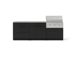 NewAge Outdoor Kitchens Stainless-Steel 5-Piece Cabinet Set with 3-Drawer, Bar, Grill Cabinet, Performance Grill and Countertop-73348-Garage Giant 
