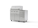 NewAge Outdoor Kitchens Outdoor Grill Island Stainless-Steel 3-Piece Cabinet Set with Casters and 3-Drawer, Grill Cabinet and Performance Grill - (Liquid Propane) | Garage Giant 