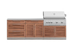 NewAge Outdoor Kitchens Stainless Steel 5-Piece Cabinet Set with with 3-Drawer, Bar, Grill Cabinet, Platinum Grill and Countertop-71059-Garage Giant 
