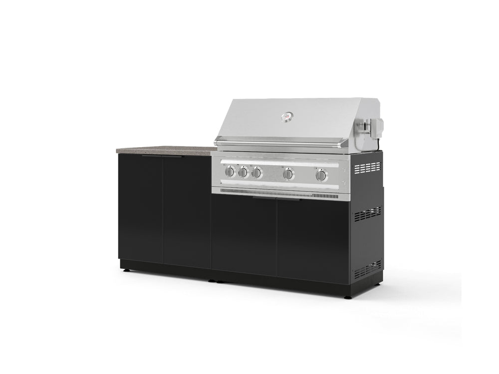 NewAge Outdoor Kitchens Aluminum 4-Piece Cabinet Set with Base, Grill Cabinet, Platinum Grill, and Countertop-73488-Garage Giant