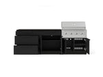 NewAge Outdoor Kitchens Stainless-Steel 5-Piece Cabinet Set with 3-Drawer, Bar, Grill Cabinet, Performance Grill and Countertop-73313-Garage Giant 