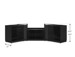 NewAge Outdoor Kitchens Aluminum 5-Piece Cabinet Set with 2-Door, Bar, Grill and Corner Cabinets-67659-Garage Giant 