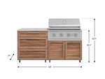 NewAge Outdoor Kitchens Stainless Steel 4-Piece Cabinet Set with Casters and 3 Drawer, Grill Cabinet, Performance Grill, Countertop-72223-Garage Giant 