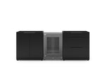 NewAge Outdoor Kitchens Stainless Steel 3-Piece Cabinet Set with 3-Drawer, 2-Door Cabinet and Glass Door Fridge-71531-Garage Giant 