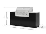 NewAge Outdoor Kitchens Outdoor Grill Island Aluminum 5-Piece Cabinet Set with Sink, 1 Door, Grill Cabinet, Performance Grill and Stainless Steel Countertop-70874-Garage Giant 
