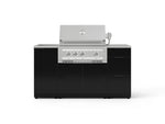 NewAge Outdoor Kitchens Outdoor Grill Island Aluminum 5-Piece Cabinet Set with Sink, 3 Drawer, Grill Cabinet, Platinum Grill and Stainless Steel Countertop 