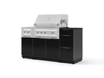 NewAge Outdoor Kitchens Outdoor Grill Island Aluminum 6-Piece Cabinet Set with 3-Drawer, Grill Cabinet, Platinum Grill, Dual Side Burner and Dekton in Sirius Countertop - (Liquid Propane) | Garage Giant 