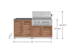 NewAge Outdoor Kitchens Stainless Steel 4-Piece Cabinet Set with 2 Door, Grill Cabinet, Platinum Grill, and Countertop-71824-Garage Giant 
