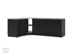 NewAge Outdoor Kitchens Stainless Steel 4-Piece Cabinet Set with Corner Shelf, 2-Door, 3-Drawer, Bar Cabinet-67698-Garage Giant 