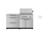NewAge Outdoor Kitchens Stainless Steel 2-Piece Cabinet set with 3 Drawer and Grill Cabinet-67601-Garage Giant 