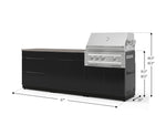 NewAge Outdoor Kitchens Aluminum 5-Piece Cabinet Set With 3 Drawer, Bar, Grill Cabinet, Platinum Grill and Countertop-73345-Garage Giant 