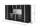 NewAge Garage Cabinets Bold Series XL 9-Piece Garage Cabinets Set with Tool, Base, Wall Cabinets and 30 in. Lockers-64037-Garage Giant 